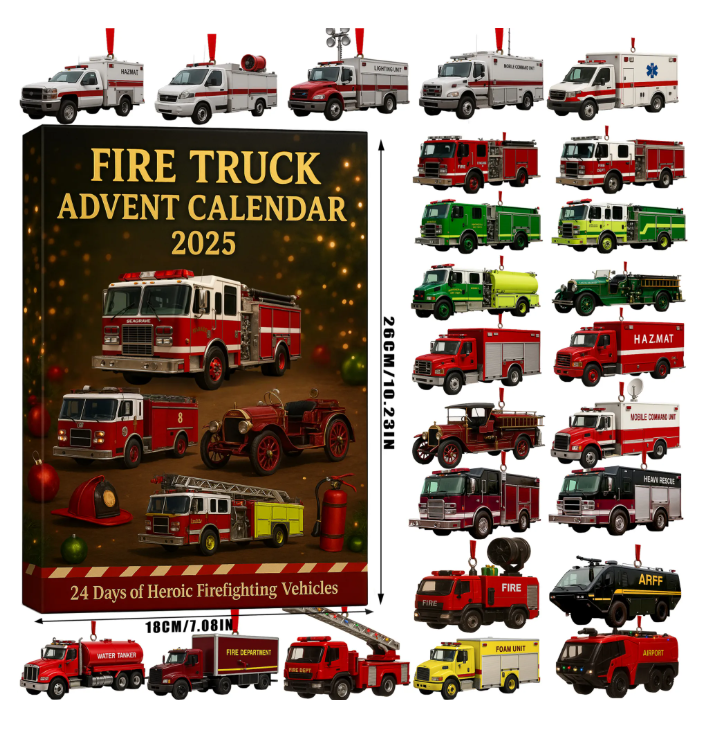 🚒🔥 Fire Truck Advent Calendar 2025